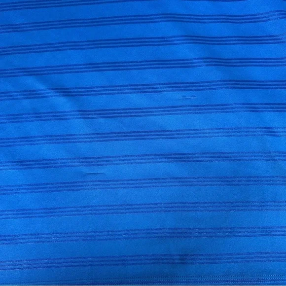 Adidas Mens Performance Polo Shirt Blue Stripe Polo XL Golf Spring Athletic - Picture 10 of 11